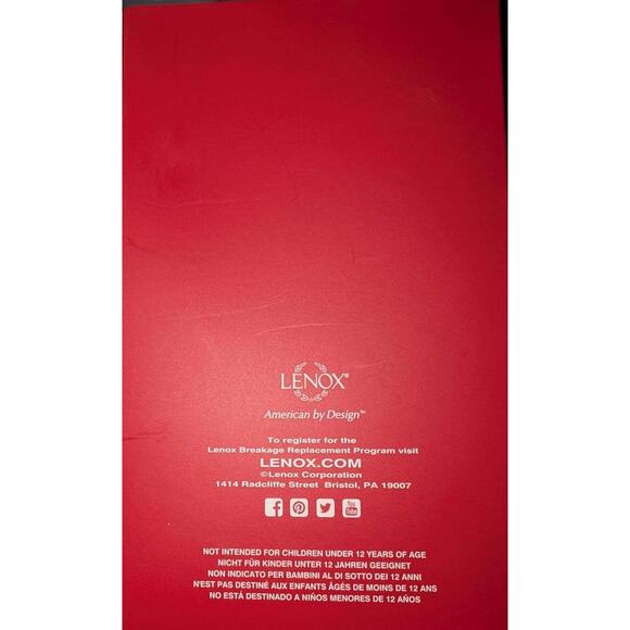 New in Box Lenox Bear on Ice Skates Collectible Ceramic Christmas Tree Ornament - Picture 6 of 6